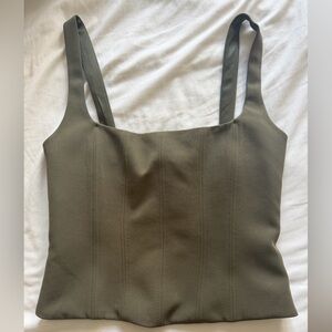 Zara green corset top